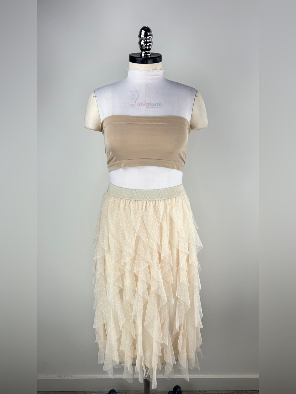 💚 3855. Ruffled Layered Tulle Skirt